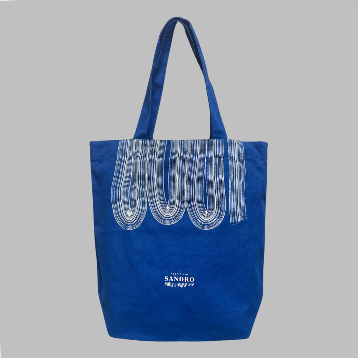 canvas pasta print tote bag