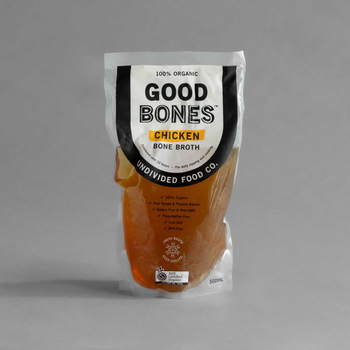 Undivided Food Co. 100% organic Good Bones Chicken broth